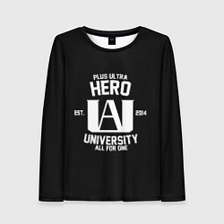 Лонгслив женский My Hero Academia белый лого, цвет: 3D-принт