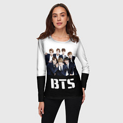 Лонгслив женский BTS постер, цвет: 3D-принт — фото 2