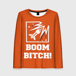 Лонгслив женский Boom Bitch!, цвет: 3D-принт