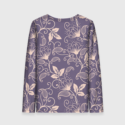 Женский лонгслив Узоры Цветы / 3D-принт – фото 2