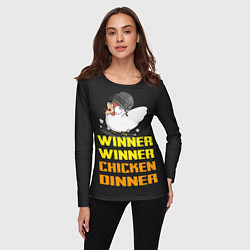 Лонгслив женский Winner Chicken Dinner, цвет: 3D-принт — фото 2