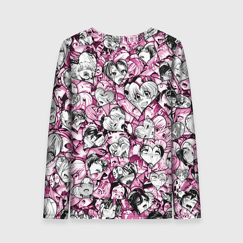 Женский лонгслив Ahegao валентинки / 3D-принт – фото 2