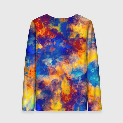 Женский лонгслив Огненно-синий полутон / 3D-принт – фото 2