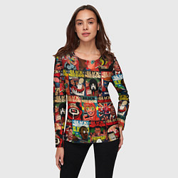 Лонгслив женский ЧЕРНОЕ ЗЕРКАЛО, цвет: 3D-принт — фото 2