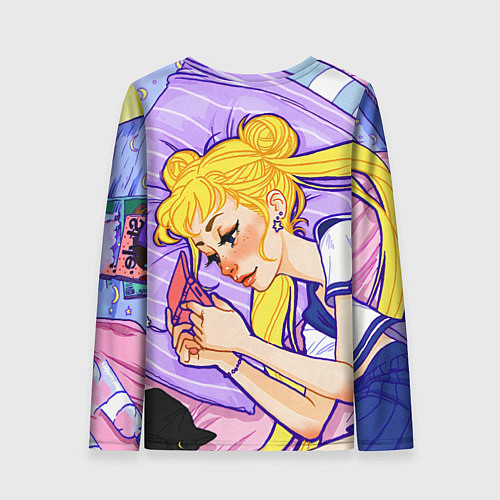 Женский лонгслив СЕЙЛОР МУН / 3D-принт – фото 2