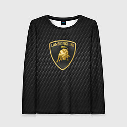 Женский лонгслив Lamborghini logo n carbone