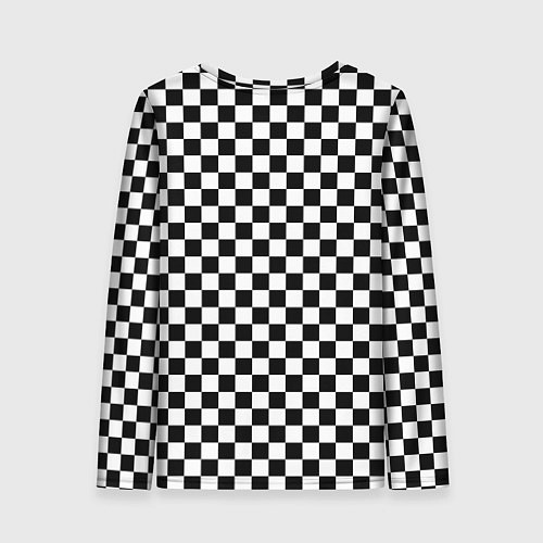 Женский лонгслив Шахматка мелкая / 3D-принт – фото 2