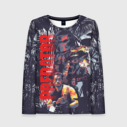 Лонгслив женский Predator - jungle texture, цвет: 3D-принт