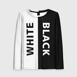 Лонгслив женский BLACK & WHITE, цвет: 3D-принт