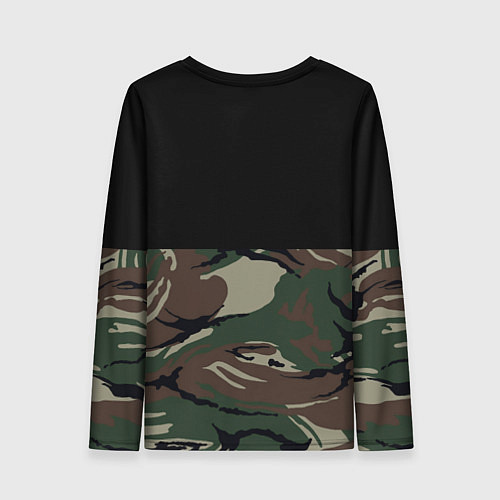 Женский лонгслив Russia камуфляж / 3D-принт – фото 2