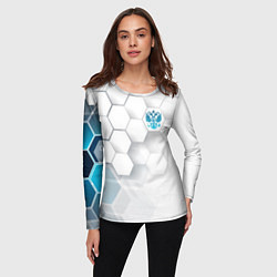 Лонгслив женский Россия, цвет: 3D-принт — фото 2