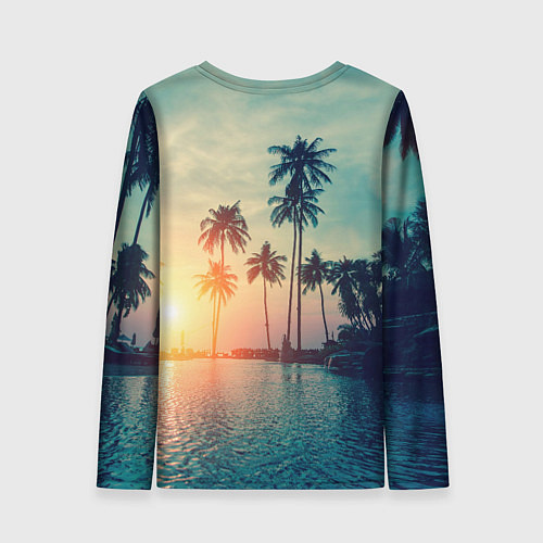 Женский лонгслив Пальмы / 3D-принт – фото 2