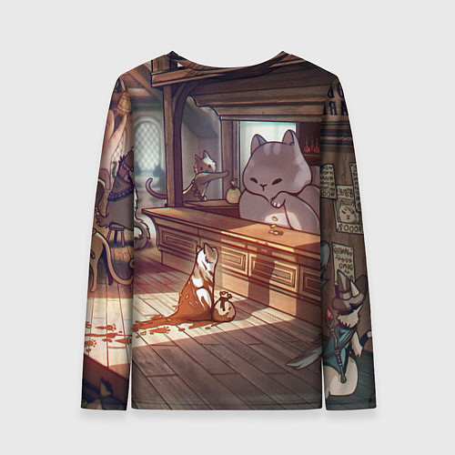 Женский лонгслив Кошачий город / 3D-принт – фото 2