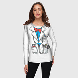 Лонгслив женский Докторский халат, цвет: 3D-принт — фото 2