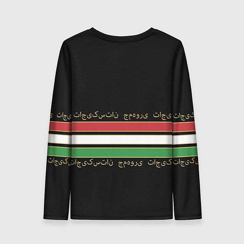 Женский лонгслив Таджикистан - черный лев / 3D-принт – фото 2