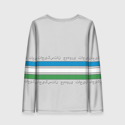 Женский лонгслив Узбекистан / 3D-принт – фото 2