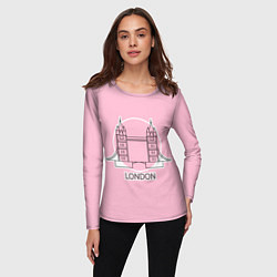 Лонгслив женский Лондон London Tower bridge, цвет: 3D-принт — фото 2