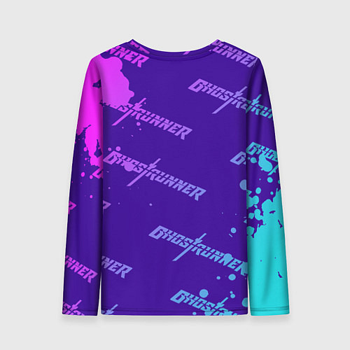 Женский лонгслив Ghostrunner узор / 3D-принт – фото 2