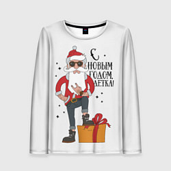Лонгслив женский С Новым годом, детка!, цвет: 3D-принт