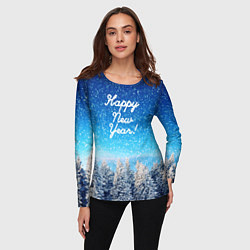 Лонгслив женский Happy New Year, цвет: 3D-принт — фото 2