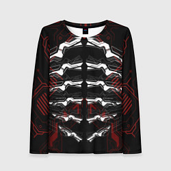 Женский лонгслив Цифровой киберскелет