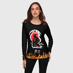 Лонгслив женский Самурай ??, цвет: 3D-принт — фото 2