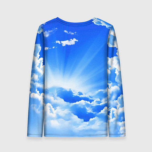 Женский лонгслив Кот в облаках / 3D-принт – фото 2