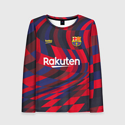 Лонгслив женский FC Barcelona La Liga Pre-Match 202122, цвет: 3D-принт