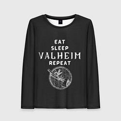 Женский лонгслив Eat Sleep Valheim Repeat