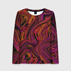 Лонгслив женский Purple abstract, цвет: 3D-принт