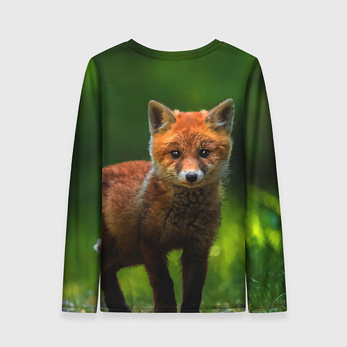 Женский лонгслив Маленький лисенок / 3D-принт – фото 2