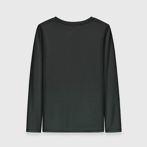 Женский лонгслив Хитрый лис на черном фоне / 3D-принт – фото 2