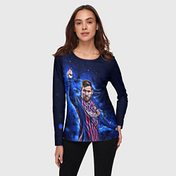 Лонгслив женский Lionel Messi Barcelona 10, цвет: 3D-принт — фото 2