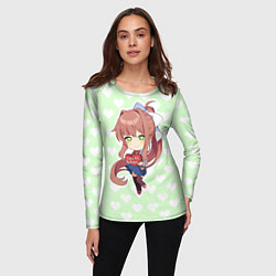 Лонгслив женский Chibi Monika, цвет: 3D-принт — фото 2