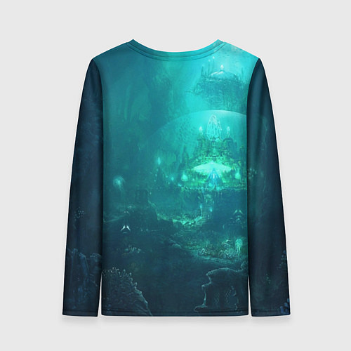 Женский лонгслив Дно морское / 3D-принт – фото 2