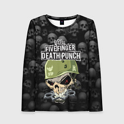 Лонгслив женский Five Finger Death Punch 5FDP Z, цвет: 3D-принт