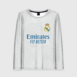 Лонгслив женский Реал Мадрид форма 20212022, цвет: 3D-принт