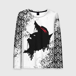 Лонгслив женский БЕРСЕРК подтеки, цвет: 3D-принт