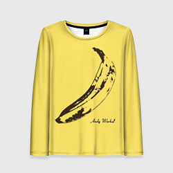 Лонгслив женский Энди Уорхол - Банан, цвет: 3D-принт