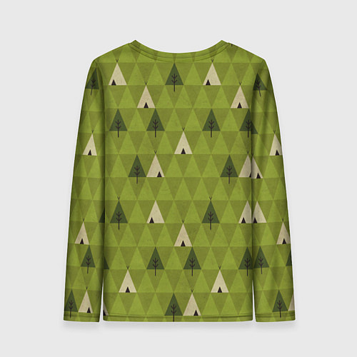 Женский лонгслив Лес Текстура / 3D-принт – фото 2