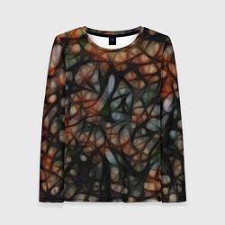 Лонгслив женский Мраморная паутинка, цвет: 3D-принт