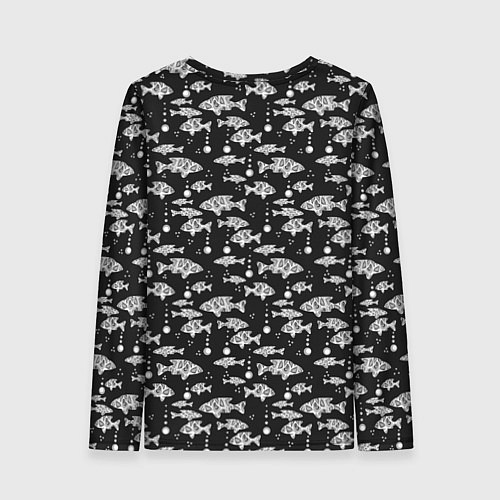 Женский лонгслив Узор для рыбака / 3D-принт – фото 2