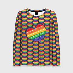 Женский лонгслив Большое сердце ПОП-ИТа