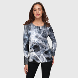 Лонгслив женский Графика дыма, цвет: 3D-принт — фото 2