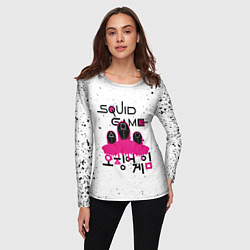 Лонгслив женский SQUID GAME , ИГРА В КАЛЬМАРА, СТРАЖ, цвет: 3D-принт — фото 2