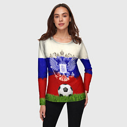 Лонгслив женский Российский футбол, цвет: 3D-принт — фото 2
