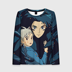 Женский лонгслив Ходячий замок Софи и Хаул летят