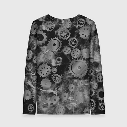 Женский лонгслив Механизм и дым, стимпанк / 3D-принт – фото 2