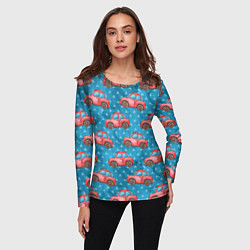 Лонгслив женский Машинки детский рисунок, цвет: 3D-принт — фото 2