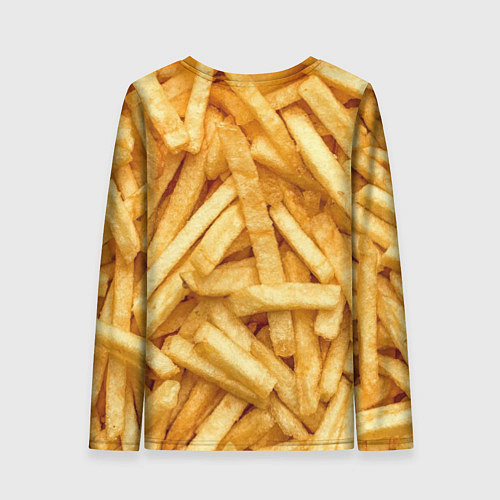 Женский лонгслив Картошка фриФастфуд / 3D-принт – фото 2